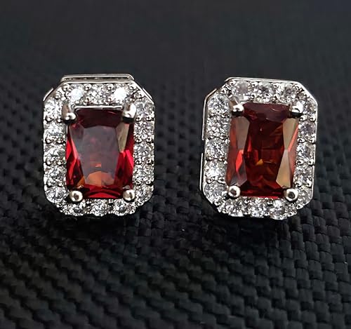 Jewelry Sets for Women Costume Jewelry Sets Wedding Jewelry Set with Necklace and Earring for Bride Bridesmaid Jewelry - color: Red