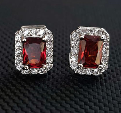 Jewelry Sets for Women Costume Jewelry Sets Wedding Jewelry Set with Necklace and Earring for Bride Bridesmaid Jewelry - color: Red