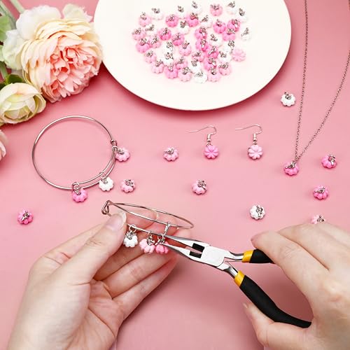 60Pcs Fall Charms, Pink White Pumpkin Charms for Jewelry Making | Alloy Enamel, Thanksgiving DIY Crafts and Gifts, Autumn Earring Necklace Bracelet Making, Harvest Celebration Party Supplies - style: Pink Pumpkin Style