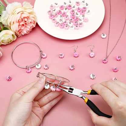 60Pcs Fall Charms, Pink White Pumpkin Charms for Jewelry Making | Alloy Enamel, Thanksgiving DIY Crafts and Gifts, Autumn Earring Necklace Bracelet Making, Harvest Celebration Party Supplies - style: Pink Pumpkin Style