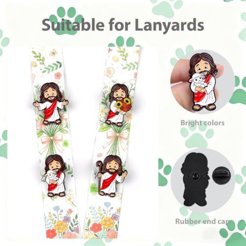 2/4/5/20pcs Funny Enamel Pins Bulk - Aesthetic Hard Enamel Lapel Pins Set, Art Brooches for Backpacks, Jackets, Hats, Bags, Lanyards, Cute Animal Pins for Adults, Kids, Women, Men - style: 4pcs Jesus