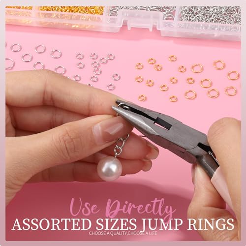 LEOBRO 968pcs Keychain Making Kit, Keychain Clip and Key Ring, Jump Rings for Jewelry Making, Lobster Claw Clasp, Key Chain Making Kit, for Keychains, Jewelry, Purse Making - color: Gold & Silver