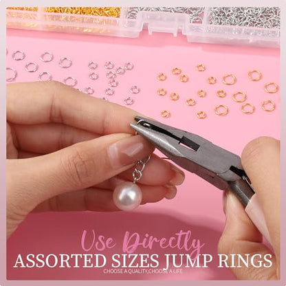 LEOBRO 968pcs Keychain Making Kit, Keychain Clip and Key Ring, Jump Rings for Jewelry Making, Lobster Claw Clasp, Key Chain Making Kit, for Keychains, Jewelry, Purse Making - color: Gold & Silver