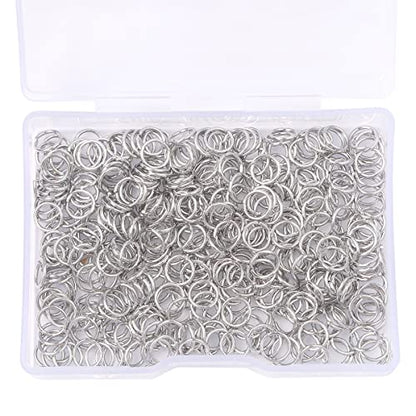 BEADIA Platinum Plated Jump Rings Non Tarnish 6mm 400pcs for Jewelry Making Findings - color: Platinum, size: 0.7x6mm