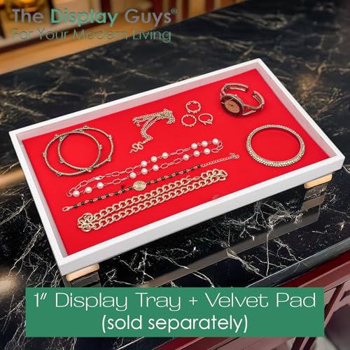 20-Pack Foam Cushion Flocked Jewelry Pads - Flat Full Size - Rings, Necklaces, Bracelets, Watches Presentation - Red by The Display Guys - color: Red, size: Insert - Flat Pad (20-Pack)