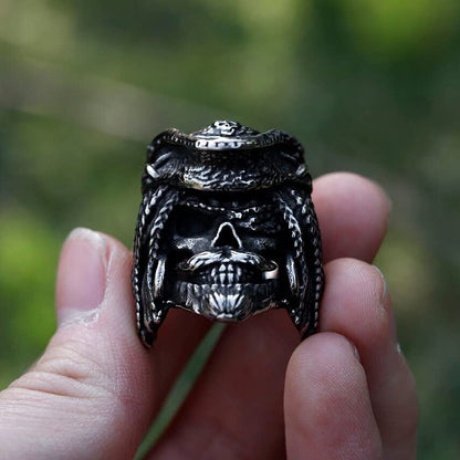 2023 Skull Ring Cool Evil Death Punk Rock Stainless Steel Rings Aly Style Jewelry - style: R127