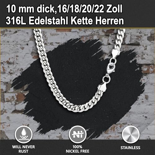 WEDDINEN Cross Necklace for Men Boys, Stainless Steel Layered Cross Pendant Cuban/Figaro Chains Christmas Jewelry Gifts - color: Silver, size: 22in/24in