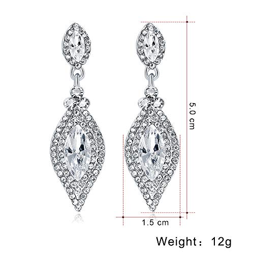 Elegant Crystal Rhinestone Teardrop Chandelier Wedding Bridal Dangle Drop Earrings - style: Style02