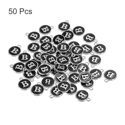 MECCANIXITY Alphabet Enamel Letter Charm Jewelry Charm Pendant for Jewelry Making, Bracelet, Craft - style: B