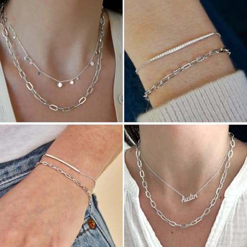 16.5FT Stainless Steel Paperclip Chain 5mm Silver Chain for Jewelry Making | Chunky Link Chains Roll Bulk for Necklace Bracelet Crafts - color: 5mm stainless steel paperclip