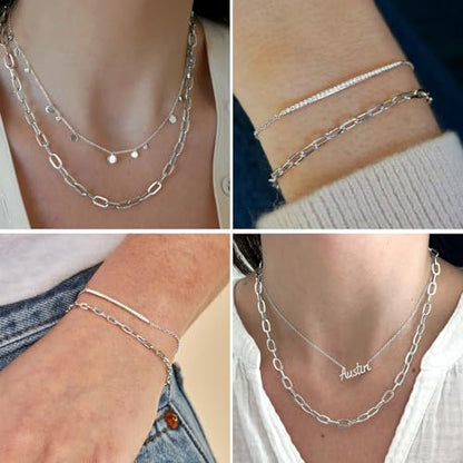 16.5FT Stainless Steel Paperclip Chain 5mm Silver Chain for Jewelry Making | Chunky Link Chains Roll Bulk for Necklace Bracelet Crafts - color: 5mm stainless steel paperclip