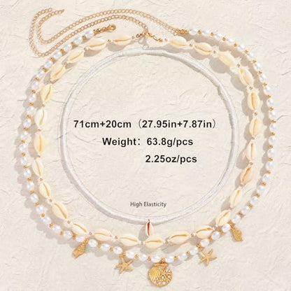 XZQTIVE Starfish Pearl Waist Chain Belts for Women Mermaids Seashell Pearl Belly Chain Gold Pirate Rave Festival Summer Bikini Beach Jewelry Accessories - style: Starfish-5