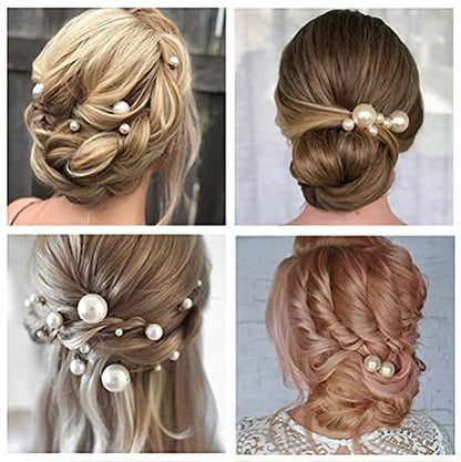 inSowni 26 Pack Gold Wedding Bridal Hair Side Combs+U Shaped Hair Pins Clips Barrettes Leaf Flower Rhinestone Pearl Hair Pieces Updo Accessories Jewelry Headpieces for Women Girls Brides Bridesmaids