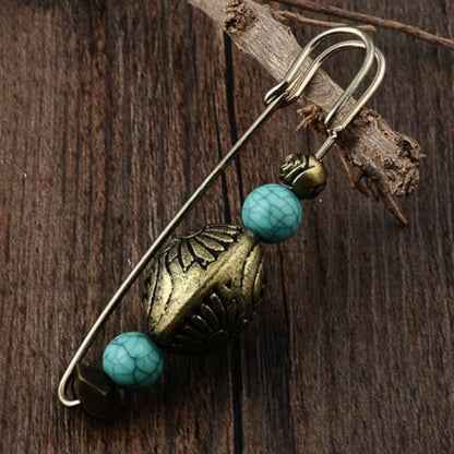 VILLCASE 2pcs Vintage Cardigan Brooch Pin Set Retro Collar Shawl Clips for Women Sweater Accessories