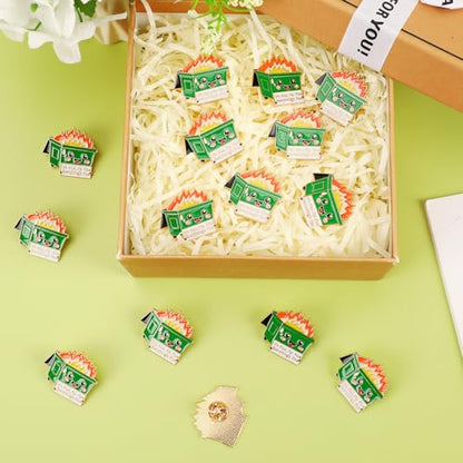 SANNIX 15Pcs Dumpster Fire Pins, Funny Emotional Positive Enamel Dumpster Fire Lapel Pins for Coworkers Christmas Office Gifts Clothes Hats Accessories - style: Dumpster Fire Pin