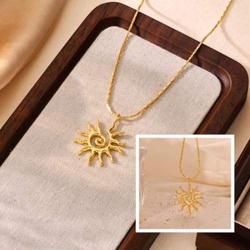 Lariat Necklaces for Women - Dainty Long Necklace Trendy 14K Gold Plated Hypoallergenic Layered Long Y-Shape Sunburst CZ T-Bar Pendant Drop Chain Necklace Set for Women Non Tarinsh Jewelry - style: sunburst-gd