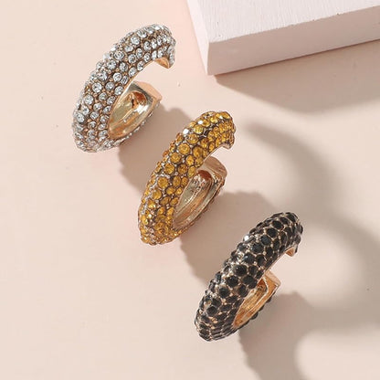 Ear Cuffs for Women – Clip On Cartilage Hoop Earrings – Huggie Hoop Earrings Jewelry Gifts - color: B