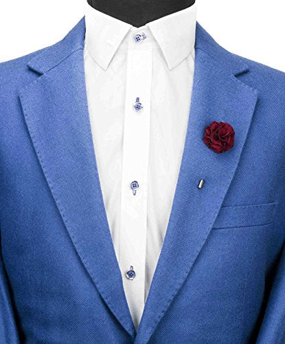 Knighthood Lapel Pin Flower Shirt Stud Pin For Mens Maroon Bunch Flower Lapel Pin Brooch