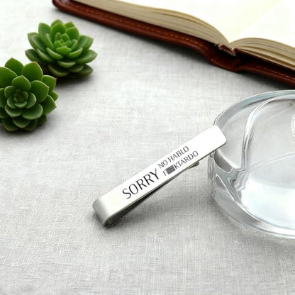 Funny Tie Clip Gag Gifts Funny Adult Dark Humor Gifts Stupid Inappropriate for Men Christmas Gift Birthday Presents Novelty Stainless Steel Tie Pin Bar Valentines Day Fathers Gift for Guys Boyfriend Coworkers