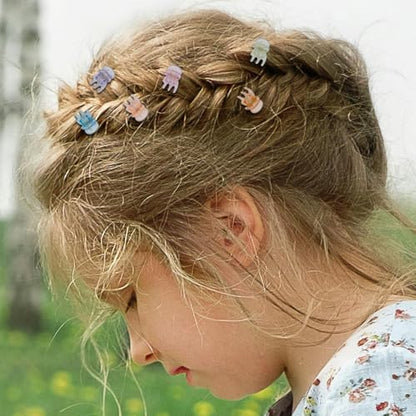 50 PCS Mini Hair Claw Clips， Bangs Strong Grip Multifunction Clamp Clips. (Macaron) - color: Macaron
