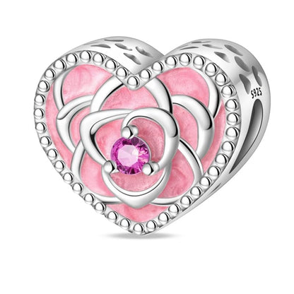 Pandach 925 Sterling Silver Charms for Bracelet&Necklace Dangle Pendant Bead with 5A Cubic Zirconia Stones,Jewelry Beads Gifts for Women - style: Love Rose Beads