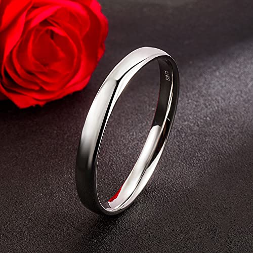 Dankadi Minimalism Women Men 925 Sterling Silver Bracelet Width 7-8MM Diameter 60-65 mm Solid Smooth On Bangle Cuff Fashion Fine Jewelry Gifts - color: Width 8MM 1 Piece, size: 60-65 mm