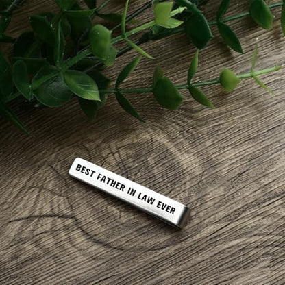 Bicfuiot Father's Day Christmas Birthday Valentines Graduation Gifts for Boyfriend Dad Uncle Grandpa Husband Son,Tie Clips - style: Father-in-law