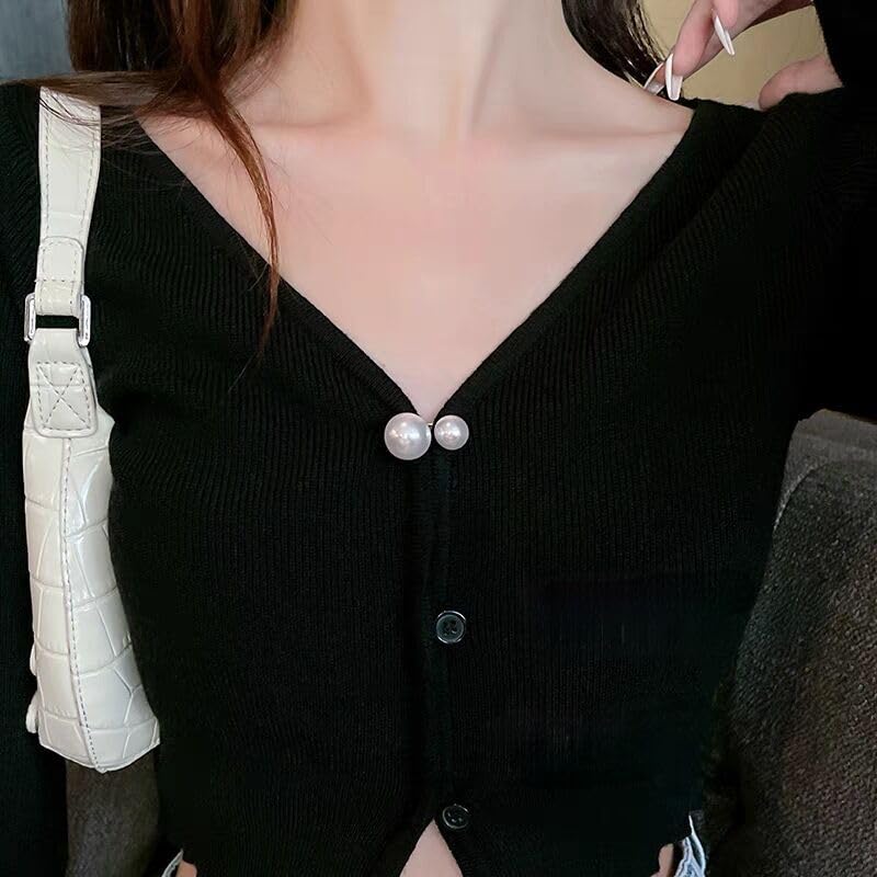 9 Pcs Pearl Brooch Pins, Jeans Button Pins,Safety Pins for Clothes Sweater Shawl Clips Pearl Brooches,Wedding Party for Women Girls - color: Bule