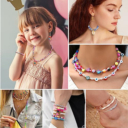 JOICEE 480PCS Fruit Flower Polymer Clay Beads Bracelet Charms Beads