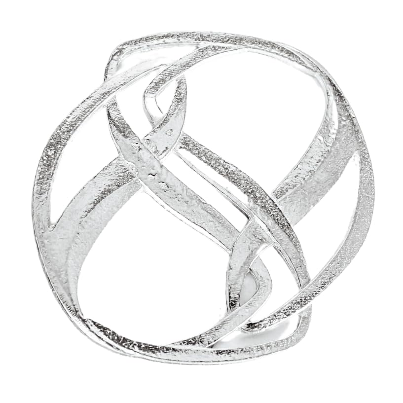 Handmade Pewter Scarf Rings and Slides - Metal Clip for Women Scarves - American Made - style: Infinity Scarf Ring