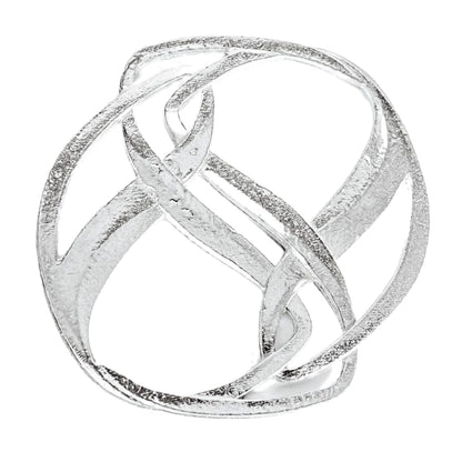 Handmade Pewter Scarf Rings and Slides - Metal Clip for Women Scarves - American Made - style: Infinity Scarf Ring