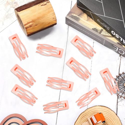 20 Pcs Snap Hair Clips for Women Snap Hair Barrettes Double Grip Hair Clips 3 Prong Clips for Hair Barrettes for Women Girls (ROES GOLD) - color: ROES GOLD