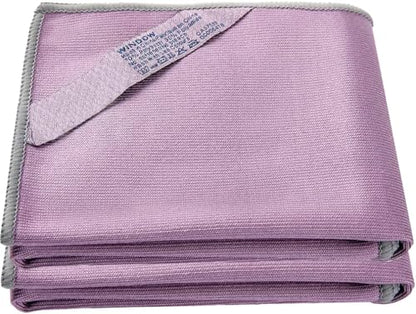 Longmann NΘrwex Window Cleaning Cloth, Glass Cloth, Cleaning Cloth, Streaks Schatches Free (Purple 2 Pack) - color: Purple 2 Pack