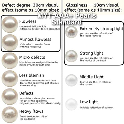 Freshwater Cultured AAAAA Quality Genuine Real Pearl Strand Necklace for Women Fine Jewelry Gifts for Her - size: 40.6 cm, 6.0 - 6.5 mm, style: AAA-Round