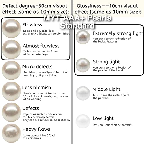 Freshwater Cultured AAAAA Quality Genuine Real Pearl Strand Necklace for Women Fine Jewelry Gifts for Her - size: 40.6 cm, 9.5 - 10.5 mm, style: AAA-Round