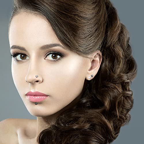 ONESING 20-30 Pcs Septum Rings 16G Septum Jewelry - Surgical Steel Piercings Horseshoe Helix Daith Smiley Tragus Lip Rings Nose Hoop Hinged Seamless Piercing Jewelry for Women Men - color: Black&Silver-36pcs