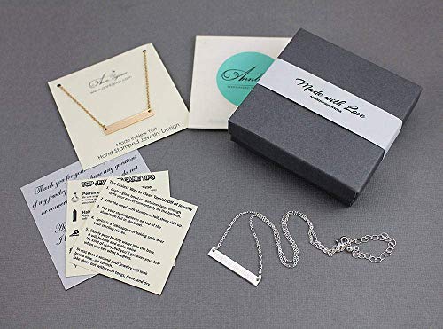 Personalized Engraved Name Necklace Minimalist Disc Jewelry Stainless Steel Dainty Pendant Birthday Mommy Gift