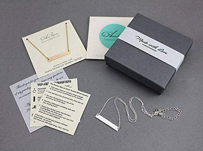 Personalized Engraved Name Necklace Minimalist Disc Jewelry Stainless Steel Dainty Pendant Birthday Mommy Gift