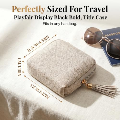Jewelry Zippered Pocket Case Set with 3 Mini Foldable Jewelry Rolls (Off White) - color: Off White