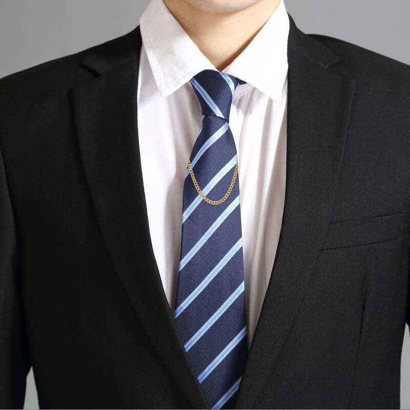 Yoursfs Tie Chains for Men Gold and Sliver Tie - style: Gold Tie Chains
