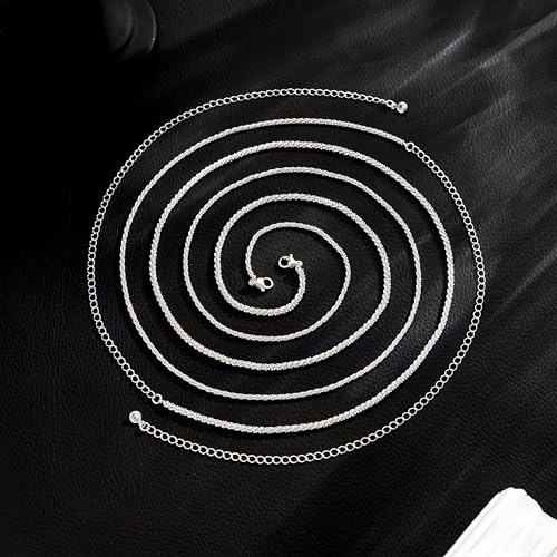 CHESKY Silver Plated Waist Chain Body Chain Jewelry, Belly Chain for Women - style: 6