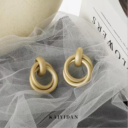 2 Pairs Gold/Silver Hoop Earrings For Women Set Trendy,14K Plated Gold Chunky Huggie Hoop Earings Pack,Oval Twisted Statement Silver Hoops,Fashion Jewelry Gift - color: 11) matte hoop