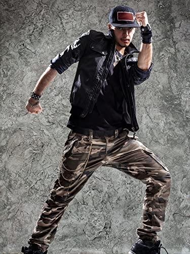 Jadive 5 Pieces Belt Chain Jeans Pants Pocket Waist Multi-Layer Hip Hop Metal Wallet Chain for Men Women - style: Butterfly, Heart, Gold