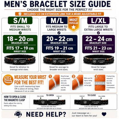 LONDON Mens Bracelet Leather Black Multi-Layer Stone Beads Adjustable Steel Clasp Viking Rope Bands Surfer Man Wristband Male UK Jewellery Gift box Boyfriend Dad Son Brother Tiger Eye - color: E. 19-22cm Black Brown Tiger-Eye Cross Adjustable, size: Mediu