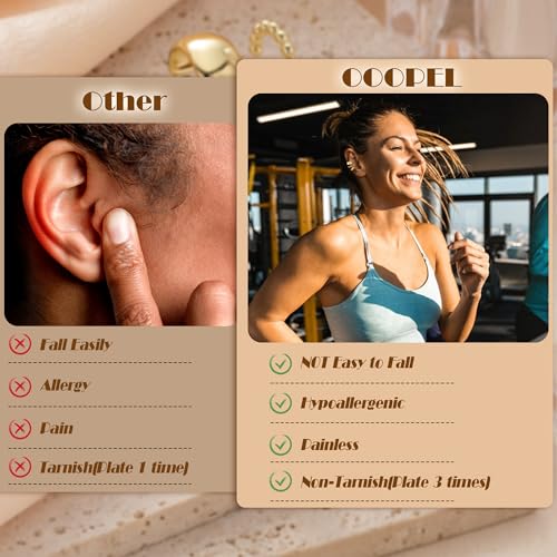 OOOPEL 3 Pairs 14K Gold Plated Ear Cuffs Non Piercing Lightweight Stackable Chunky Earring Cuff for Women Adjustable Non-Fading Fake Earrings Suitable for Christmas Gift - style: Double CZ
