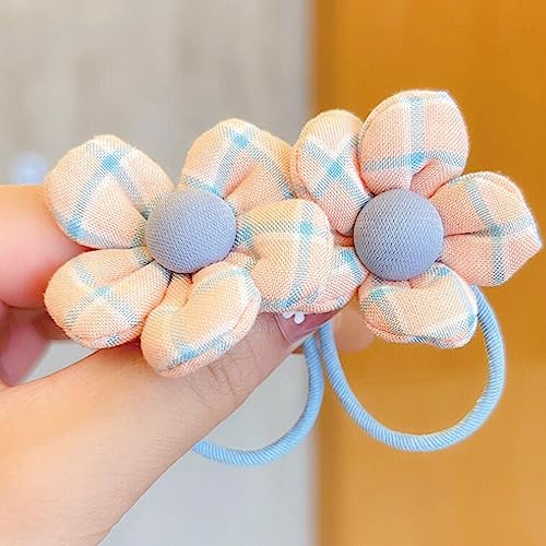 Cute Cartoon Elastic Hair Ties for Baby Girls, Rubber Bands Hair Bands Ropes Ponytail Holder for Toddlers (Random 2 Sets, Mixed Styles) - color: random 2 sets