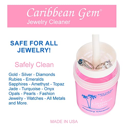 Jewelry Cleaner Kit 8oz with Basket, Brush & Polishing Cloth - All Purpose Jewelry Cleaner Solution for Gold, Silver, Diamonds, Rings, Necklaces, Gems, Precious Stones & Metals - style: 8oz Kit