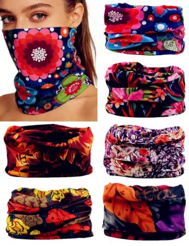 KINGREE KINREE 6PCS Outdoor Magic Scarf, Elastic Headbands, Headscarves, Headwear, Mask - color: Charming