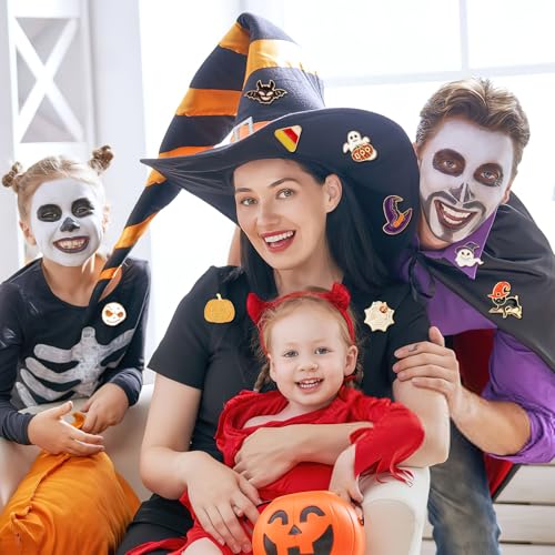 SANNIX 15Pcs Halloween Pins, Skull Pumpkin Bat Ghost Spooky Brooch Pins | 15 Patterns, Halloween Enamel Lapel Pin, Holiday Backpack Badge, for Clothes Bags Hats Accessories Party Favor - style: Halloween Pin