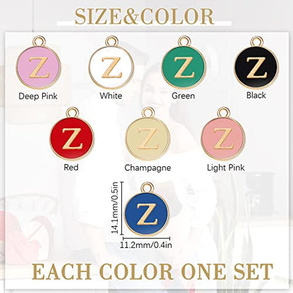 Bucherry 208 Pcs Letter Metal Charms for Jewelry Making Mix Initial Double Side Charms for DIY Bracelet Necklace Making - color: Dark Pink, style: Letter